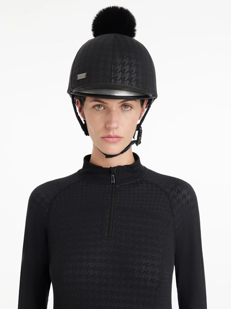 LeMieux Aspen Houndstooth Hat Silk