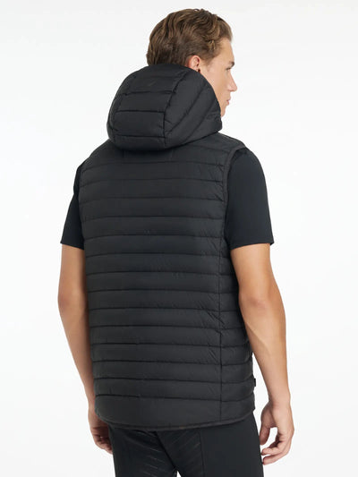 LeMieux Mens Hooded Puffer Gilet Black