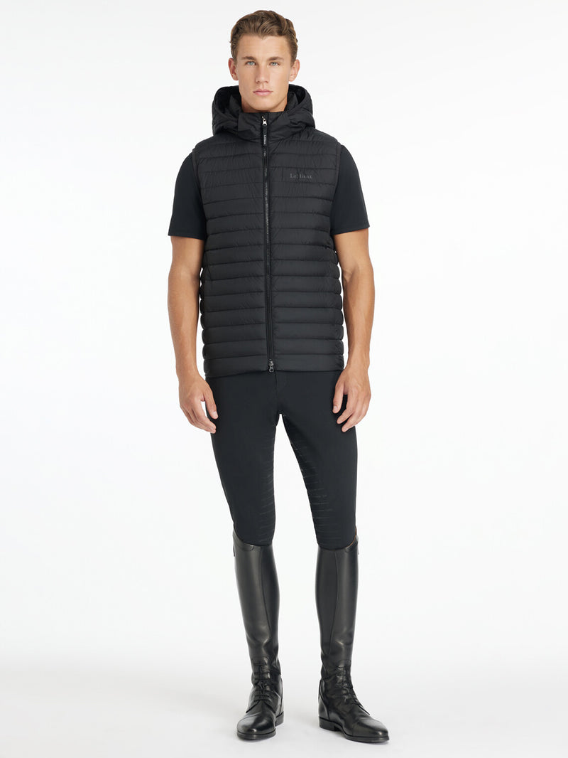 LeMieux Mens Hooded Puffer Gilet Black