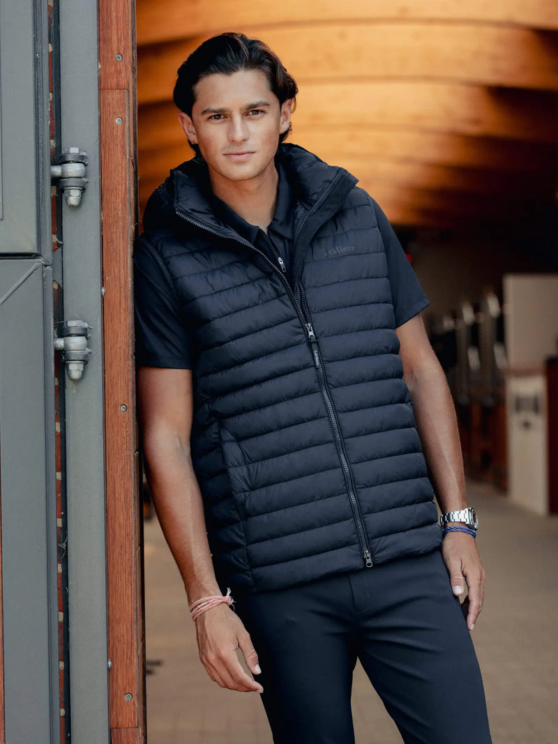 LeMieux Mens Hooded Puffer Gilet Black
