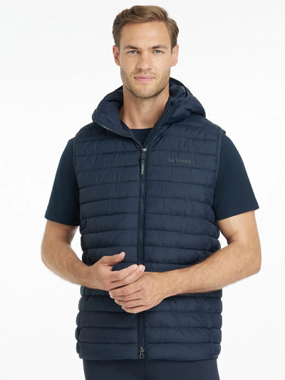 LeMieux Mens Hooded Puffer Gilet Black