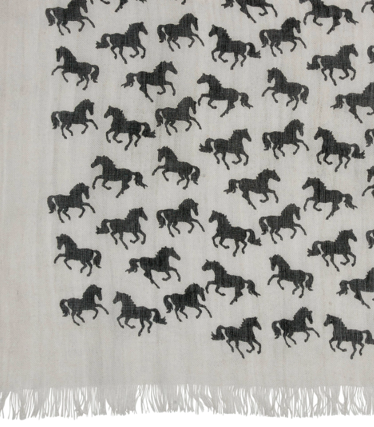 AWST Lila Horse Silkhouettes Scarf
