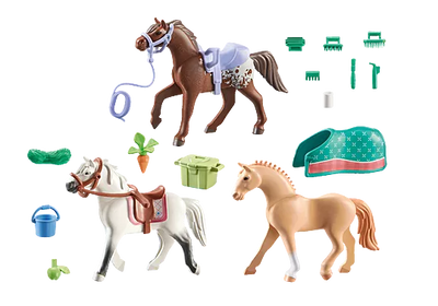 Playmobil Three Horse Set 71356