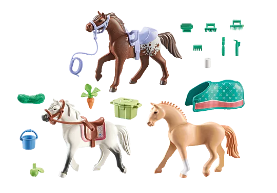 Playmobil Three Horse Set 71356