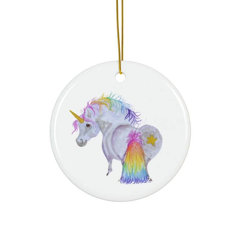 SonaEquestrian Adorable Chubby Ponies Holiday Ornament