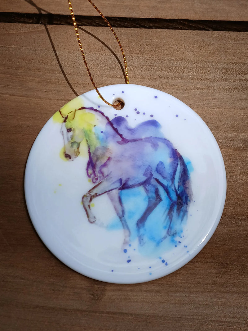 SonaEquestrian Holiday Ceramic Ornament