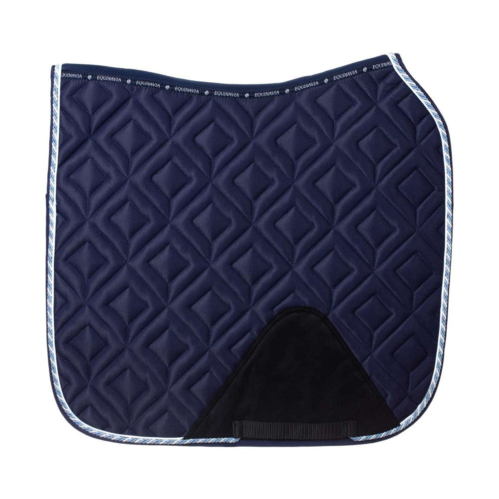 Equinavia Stockholm Dressage Pad - Contoured Mesh Spine Horse Riding Pad With Diamond Quilt