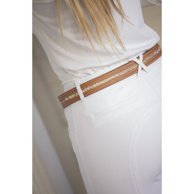 Pénélope Leather Signature Strass Belt