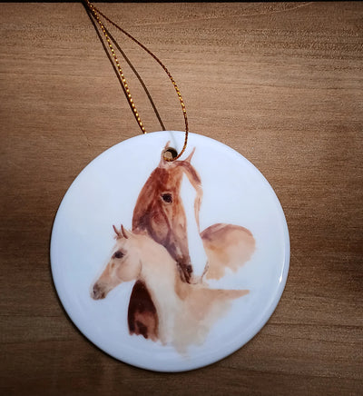 SonaEquestrian Holiday Ceramic Ornament