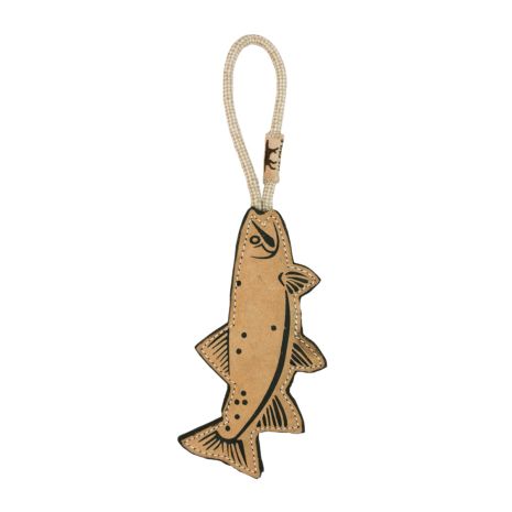 Tall Tails Natural Leather Trout Tug Dog Toy