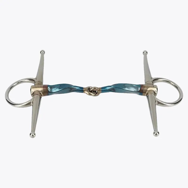 TRUST Sweet Iron Dee Ring Locking Slow Twist Single Joint Snaffle