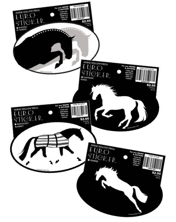 Horse Hollow Press - 24 Assorted Horse Oval Sticker Pack