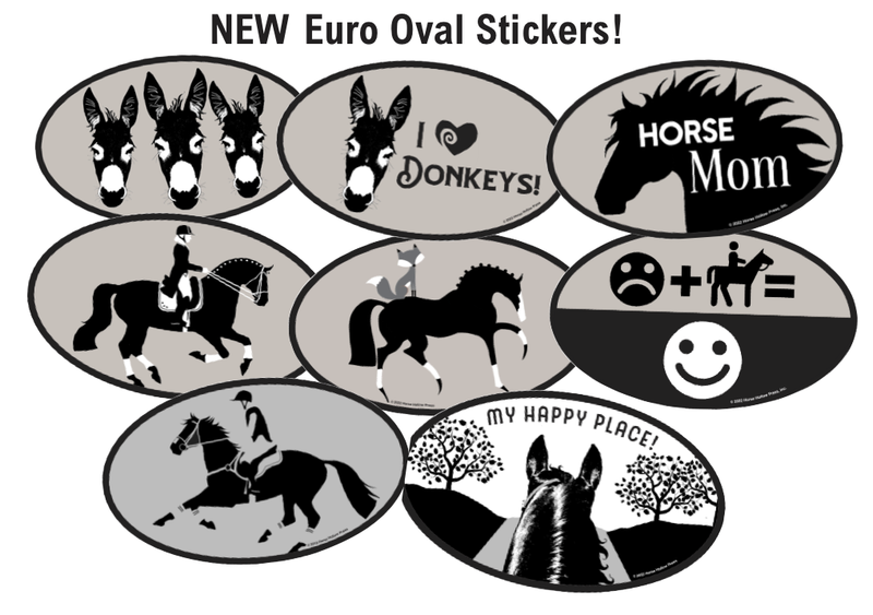 Horse Hollow Press - 48 NEW 2023 Assorted Horse Oval Sticker Pack