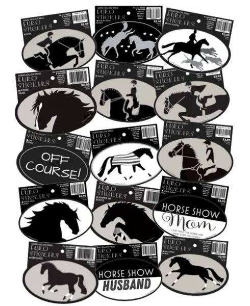 Horse Hollow Press - 50 Assorted Horse Best-selling Euro Sticker Pack.