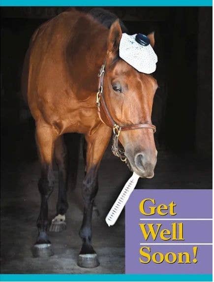 Get Well Card: Get Well Soon Horse Card.