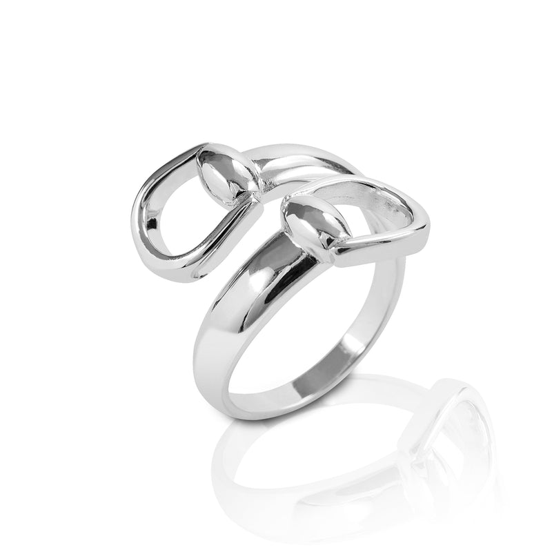 Kelly Herd Offset Bit Ring - Sterling Silver