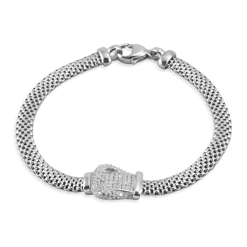 Kelly Herd Buckle Bracelet - Sterling Silver