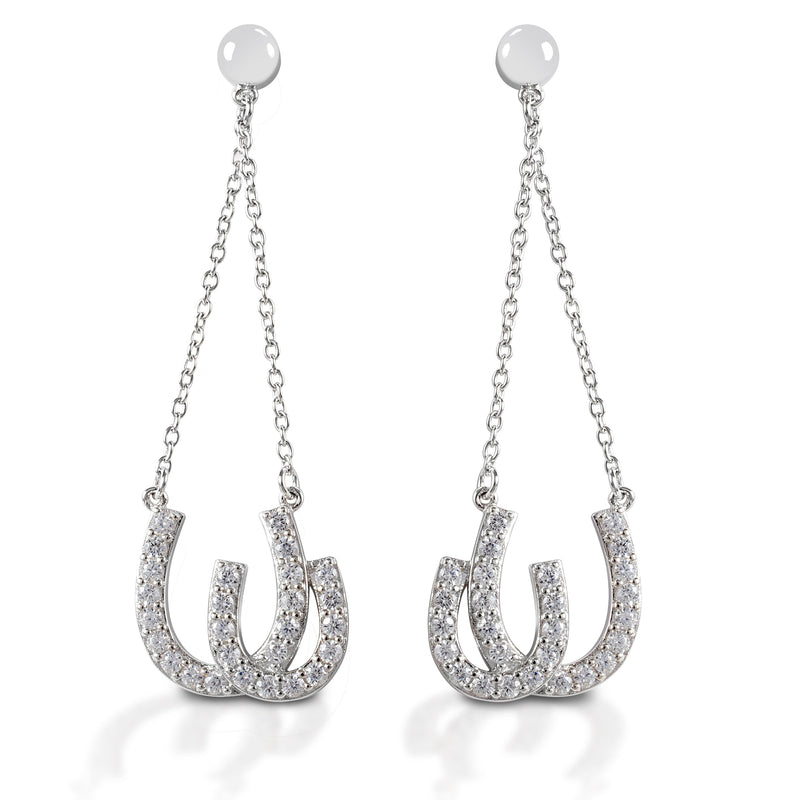 Kelly Herd Double Horseshoe Earrings - Sterling Silver