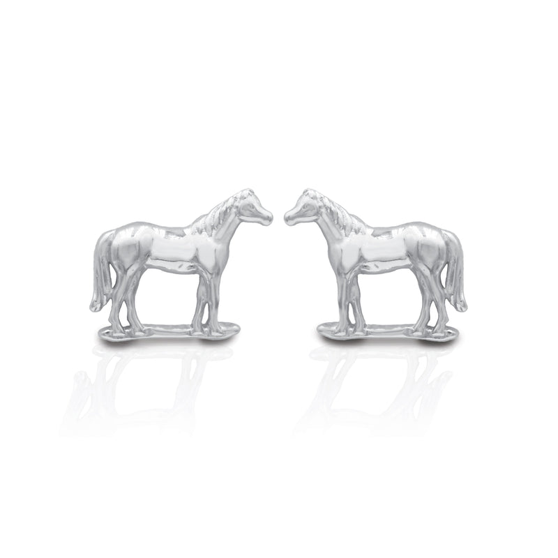 Kelly Herd Halter Horse Earrings - Sterling Silver