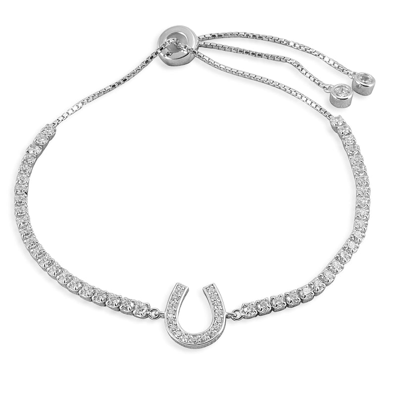 Kelly Herd Horseshoe Bolo Bracelet - Sterling Silver