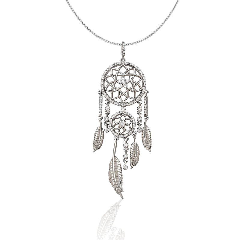 Kelly Herd Dream Catcher Pendant Necklace - Sterling Silver
