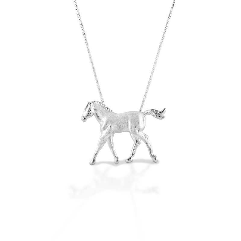 Kelly Herd Trotting Colt Necklace - Sterling Silver