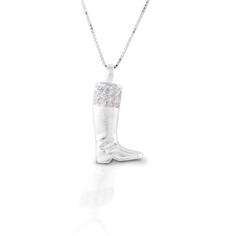 Kelly Herd English Boot Necklace - Sterling Silver