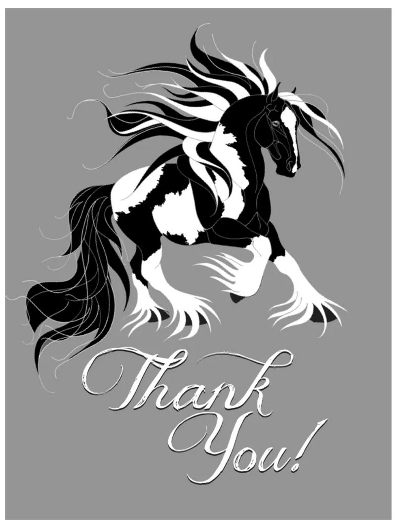 Thank You Card: Gypsy Vanner Horse!