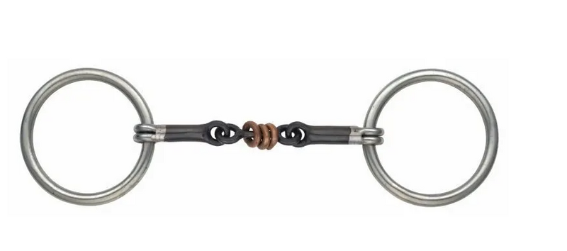 Shires Sweet Iron Copper Roller Loose Ring Snaffle