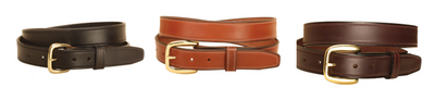Tory 1 1/4" Bridle Leather Double Stitched Belt