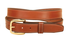 Tory 1 1/4" Bridle Leather Double Stitched Belt