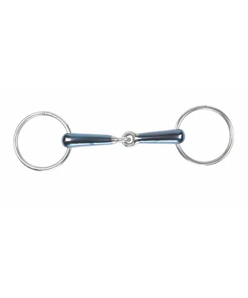Shires Blue Sweet Iron Hollow Jointed Loose Ring Snaffle Bit
