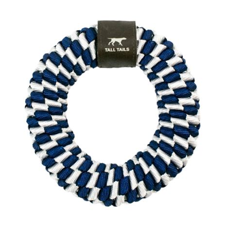 Tall Tails 6 in Navy Braided Ring Toy