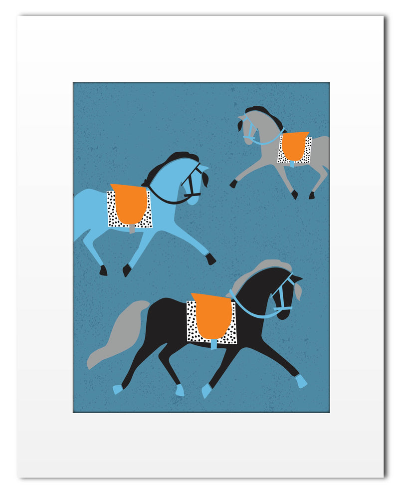 Mare Modern Goods - Dressage Ponies Print