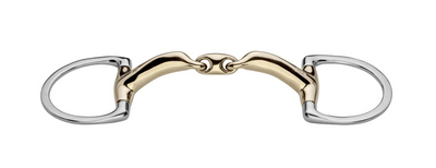Herm Sprenger Novocontact Eggbutt with D Shaped Rings Sensogan Double Jointed Snaffle