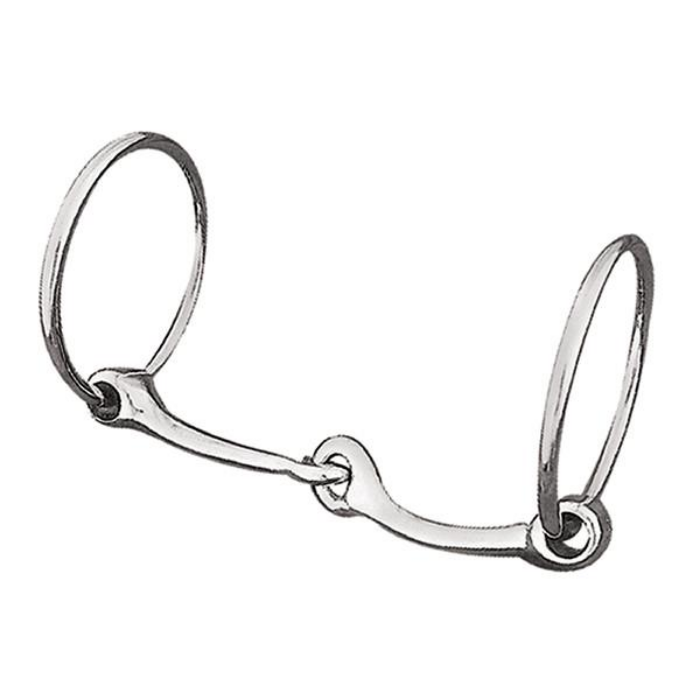 Weaver Draft Bit 6" Snaffle Mouth Polished Stainless Steel