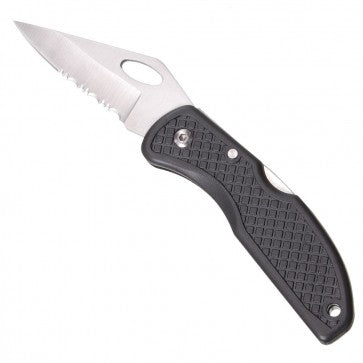 Tough-1 Serrated Blade Lockback Pocket Knife